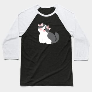 Coquette grey Cat Baseball T-Shirt